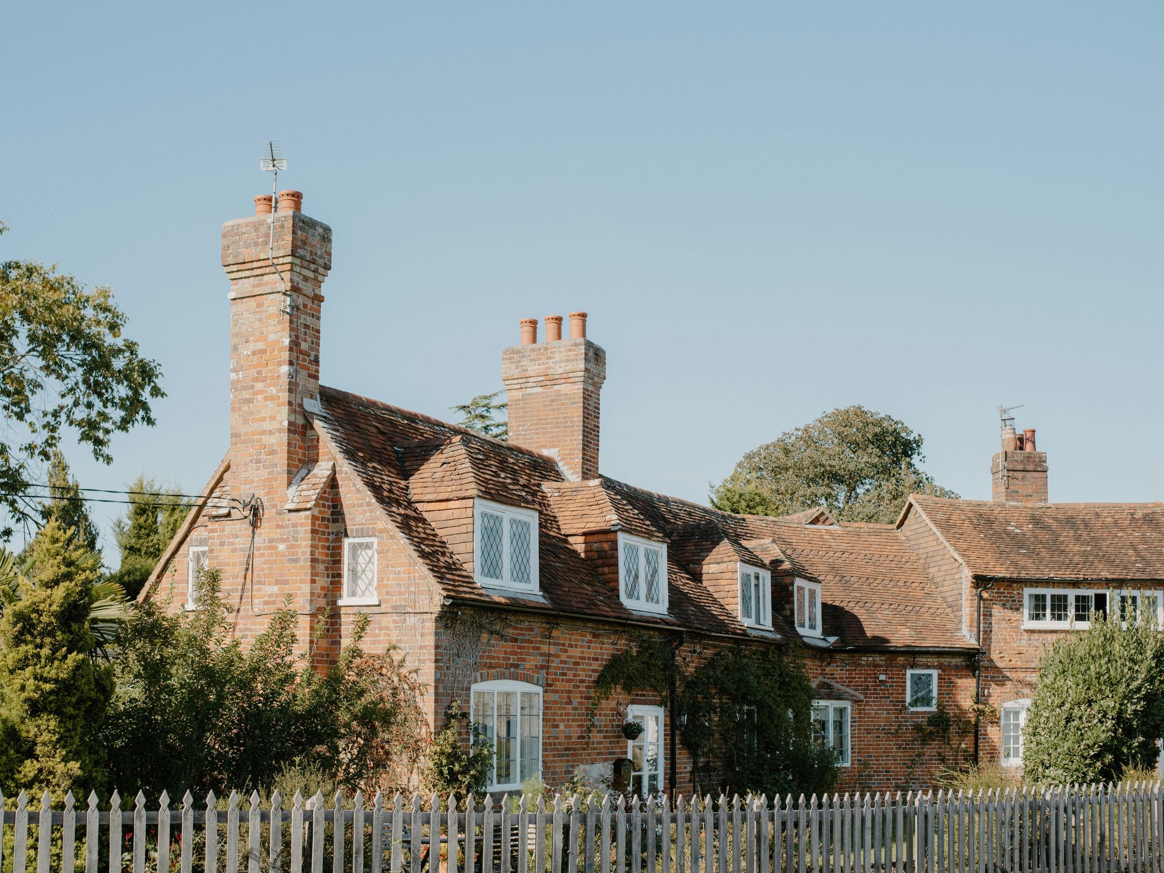 A red-brick period house
